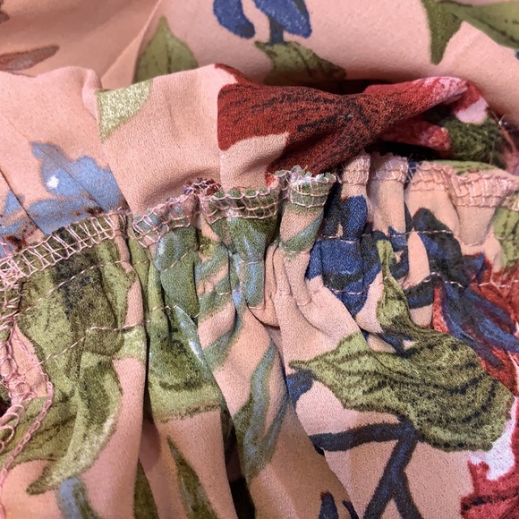 Mauve Floral Print Sleeveless Romper Maxi Style - Picture 15 of 16